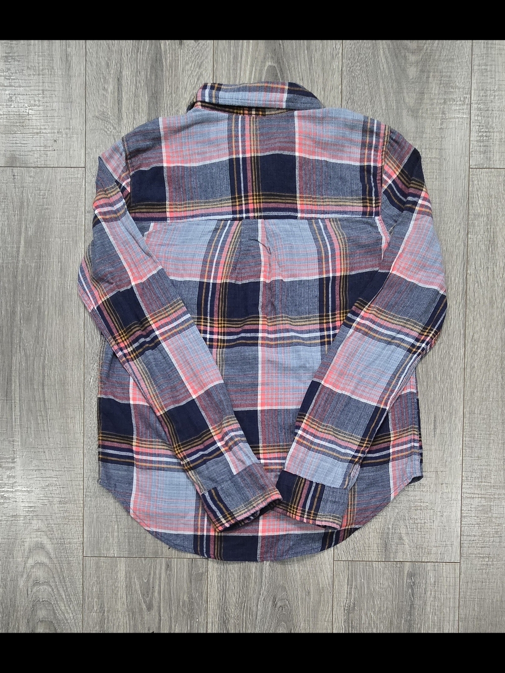 Abercrombie & Fitch Blue and Pink Plaid Button-Down Shirt. #502 - Picture 3 of 7